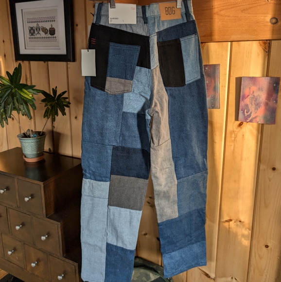 NEW BDG High Rise Baggy Patchwork Jeans - Picture 2 of 5